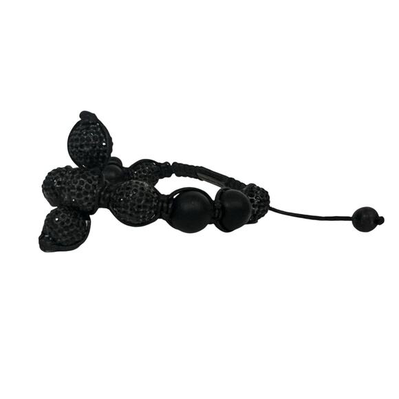 King Ice Los Angeles Bracelet Black Beads Crystal Ball Hematite Shamballa Style - Picture 4 of 6